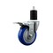 Service Caster 4'' Blue Poly Swivel 1-3/4'' Expanding Stem Caster Total Lock Brake SCC-EXTTL20S414-PPUB-BLUE-134 - alternate 1